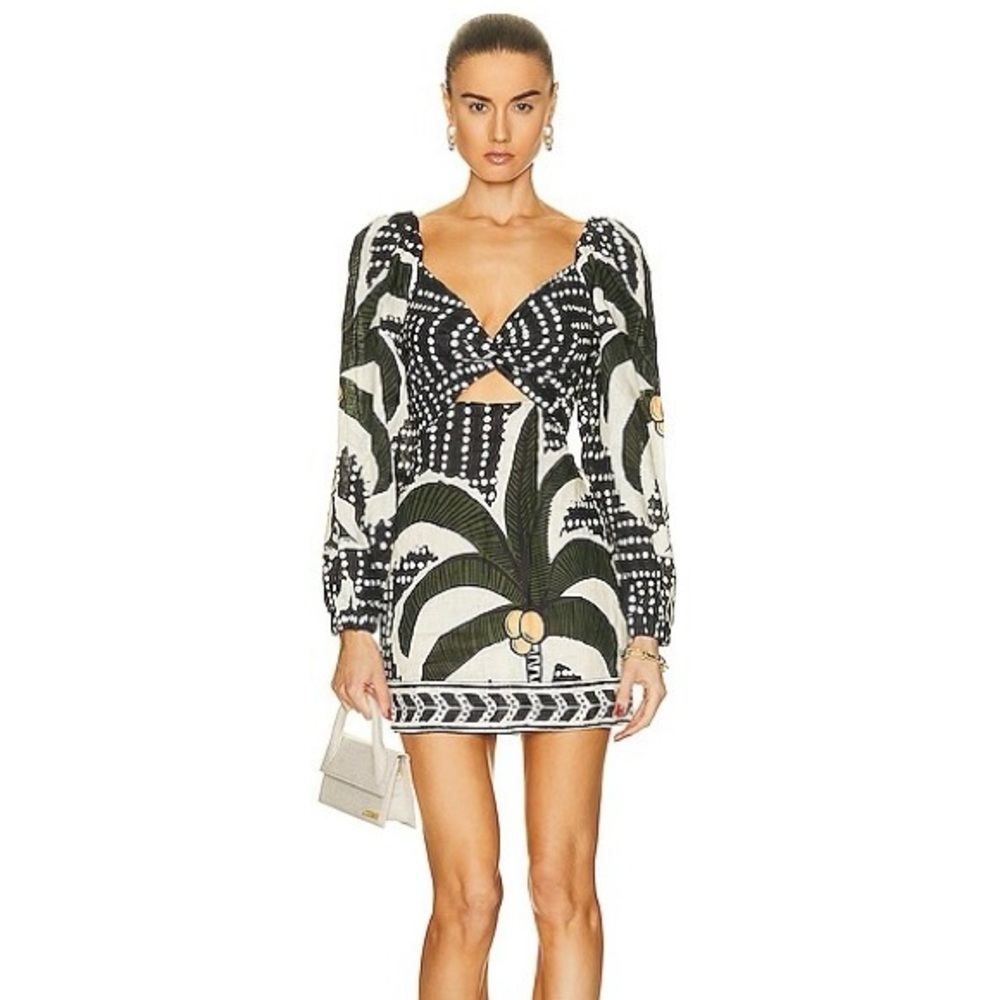 Joanna Ortiz Atardecer Tropical Linen Mini Dress
